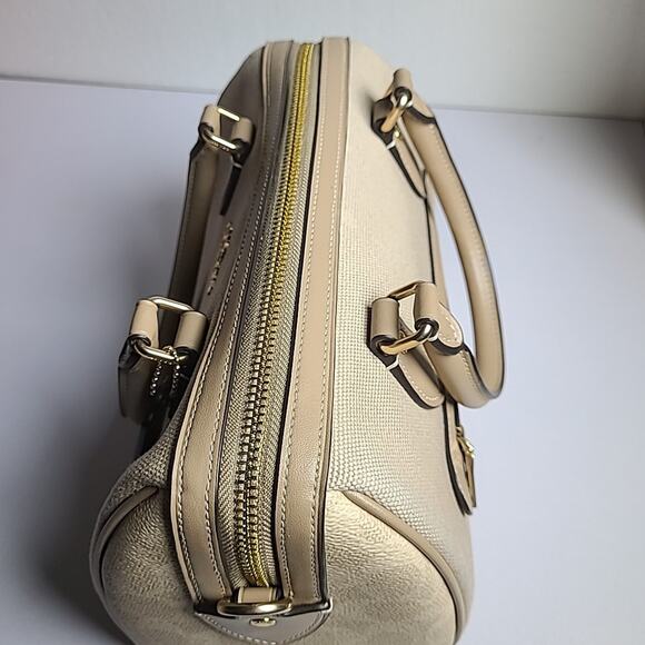 NWT Coach Rowan Satchel Crossbody In Signature And Beige Canvas - Picture 5 of 5